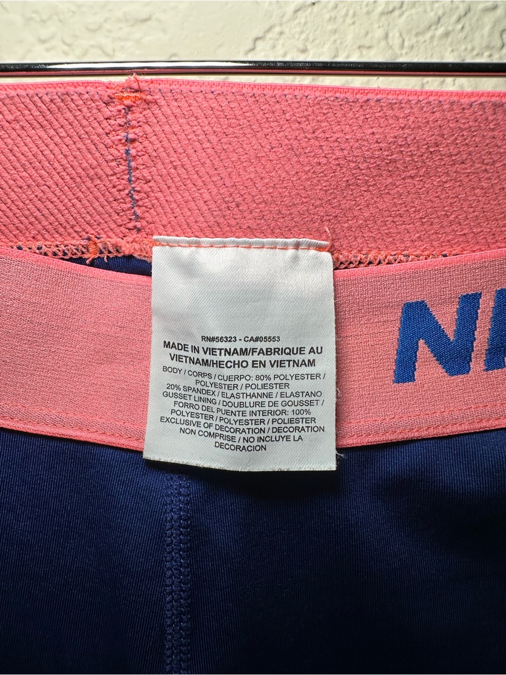 Women’s Nike Pro Navy Athletic Shorts - Picture 3 of 6